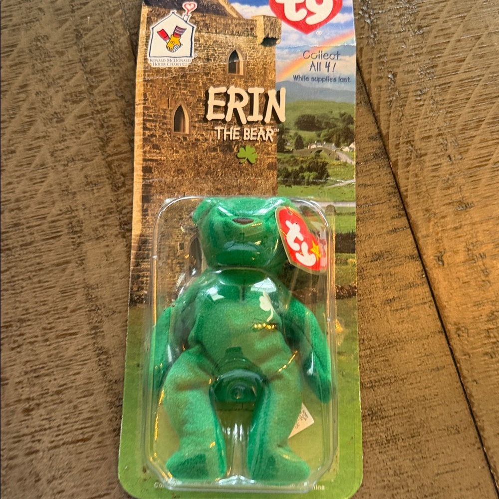 Ty Erin the Bear - Vibrant Green Plush